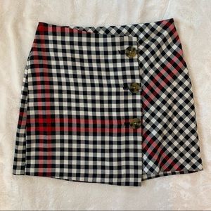 🌟MUST GO🌟 Who what wear plaid button wrap skirt